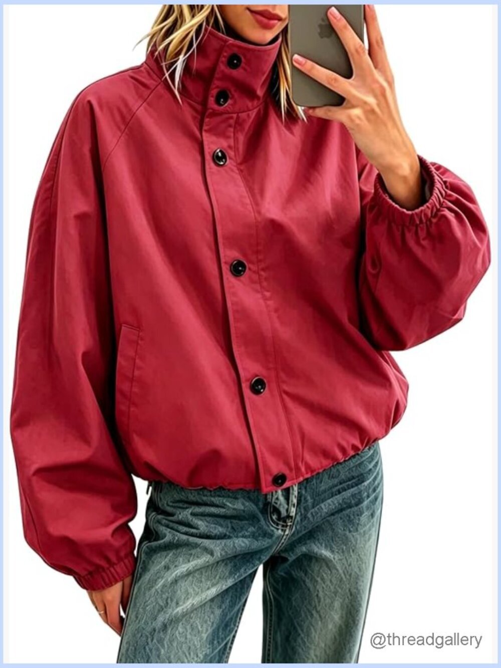 Oversized Funnel Neck Puffer Jacket Windproof Waterproof Lightweight Shacket